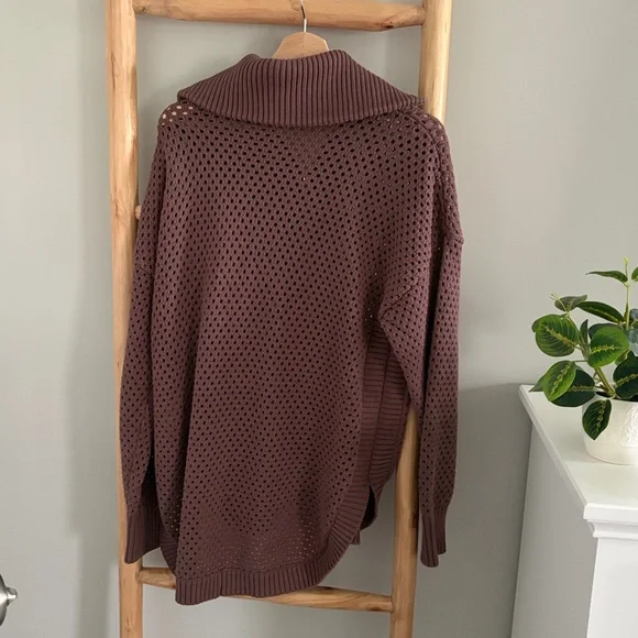 Varley Finn Zip Knit Jacket Sz Medium Peppercorn - Picture 5 of 8